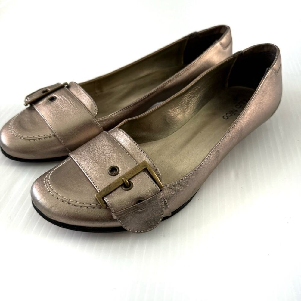 Anthropologie Klub Nico ballet flats slip on flat metallic colored sz 7